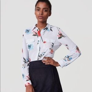 LOFT Floral Breeze Utility Blouse